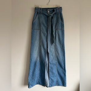 7 For All Mankind. Medium Wash Maxi Jean Skirt. Size 26.